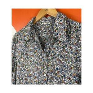 Jane and Delancey Shirt Womens Large Button Down Multicolor Floral Basic Soft